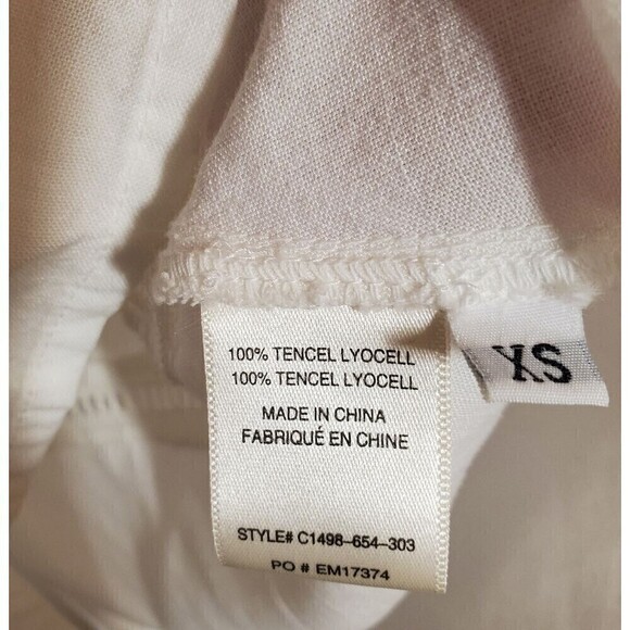 Anthropologie Cloth & Stone White Bell Sleeve Peplum Split Hem Top XS - Picture 11 of 13